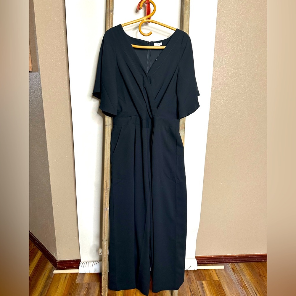 NWT Loft black wrap front jumper